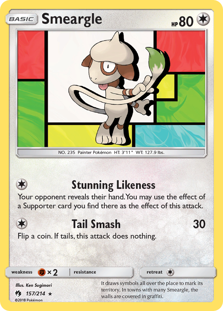 Smeargle (157/214) [Sun & Moon: Lost Thunder] | Gear Gaming Bentonville