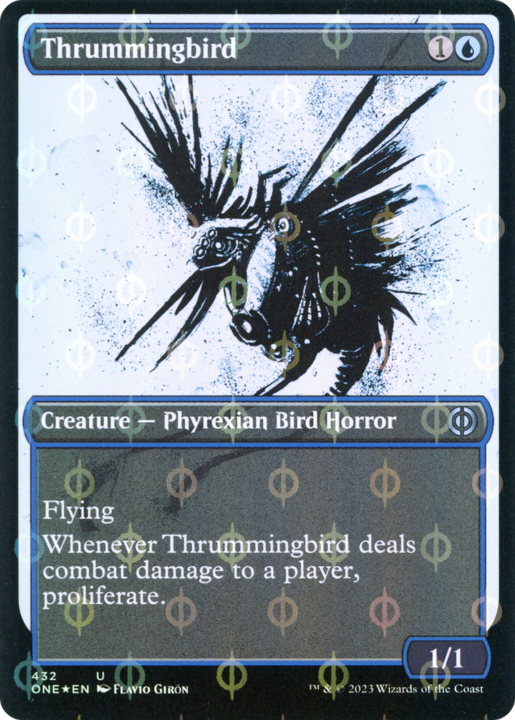 Thrummingbird (Showcase Ichor Step-and-Compleat Foil) [Phyrexia: All Will Be One] | Gear Gaming Bentonville