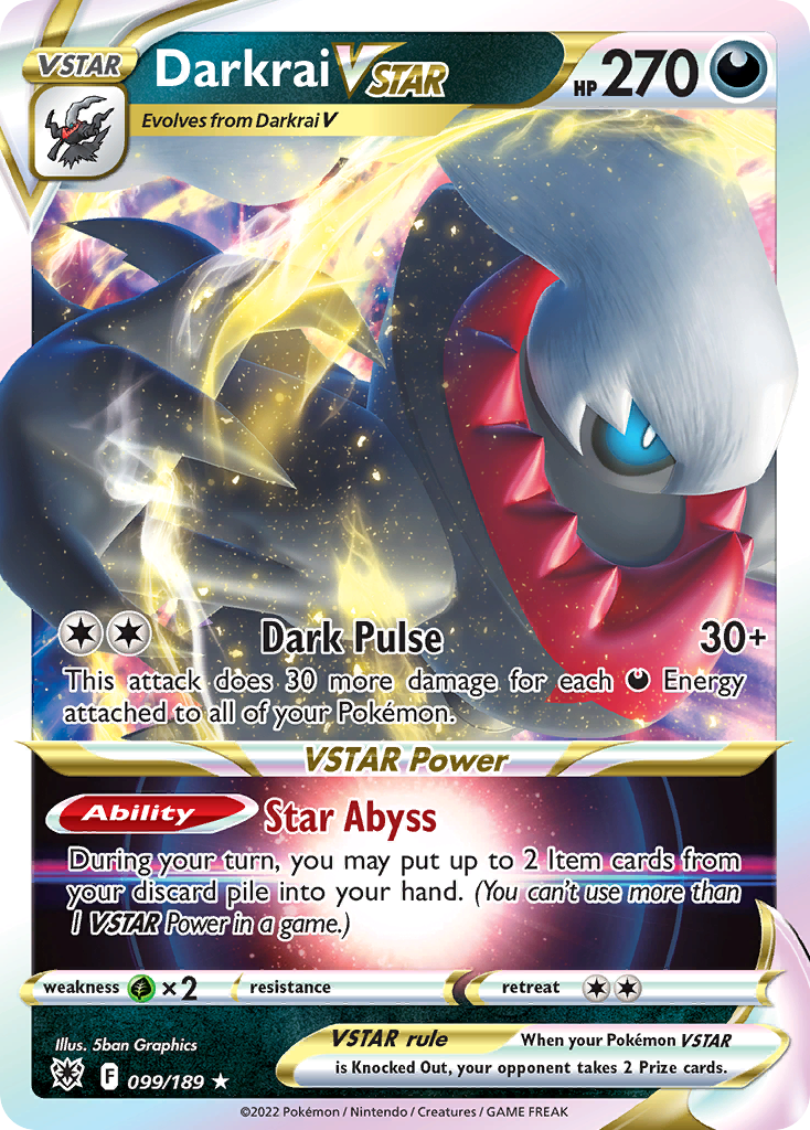 Darkrai VSTAR (099/189) (Jumbo Card) [Sword & Shield: Astral Radiance] | Gear Gaming Bentonville