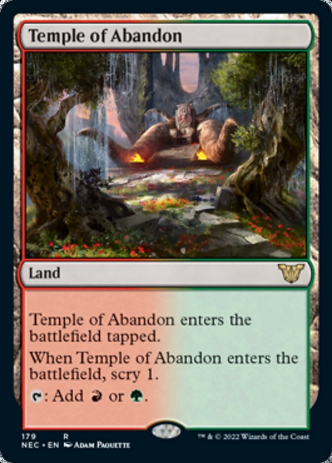 Temple of Abandon [Kamigawa: Neon Dynasty Commander] | Gear Gaming Bentonville