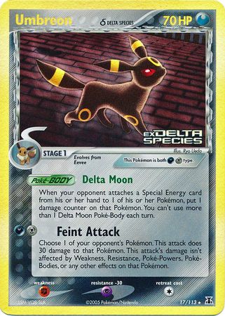 Umbreon (17/113) (Delta Species) (Stamped) [EX: Delta Species] | Gear Gaming Bentonville