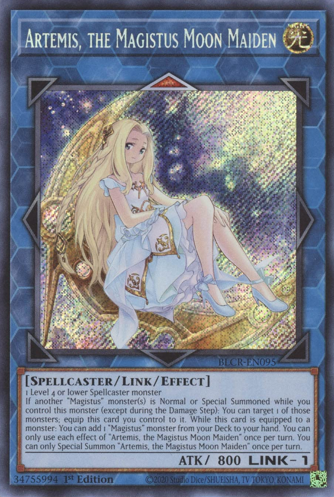 Artemis, the Magistus Moon Maiden [BLCR-EN095] Secret Rare | Gear Gaming Bentonville