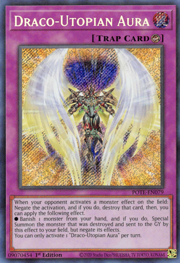 Draco-Utopian Aura [POTE-EN079] Secret Rare | Gear Gaming Bentonville