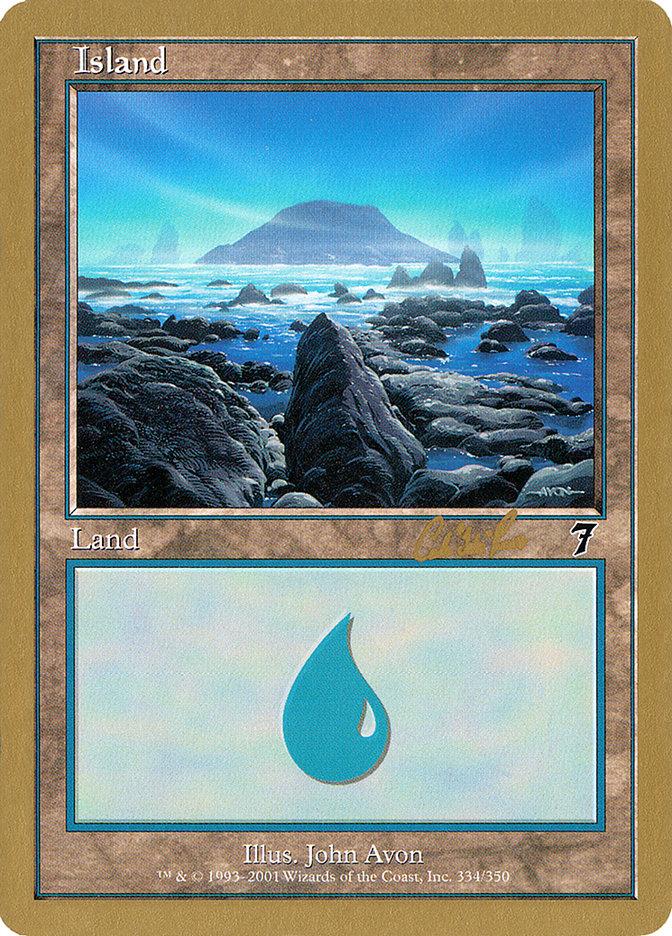 Island (cr334) (Carlos Romao) [World Championship Decks 2002] | Gear Gaming Bentonville