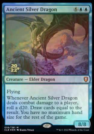 Ancient Silver Dragon [Commander Legends: Battle for Baldur's Gate Prerelease Promos] | Gear Gaming Bentonville