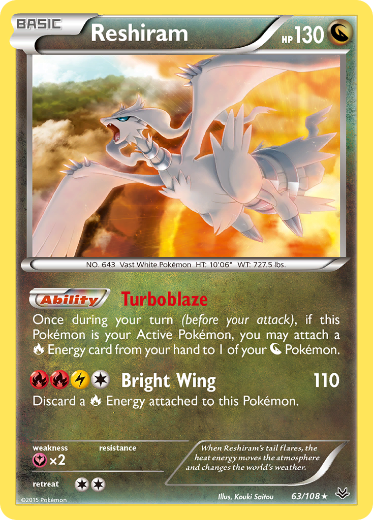 Reshiram (63/108) [XY: Roaring Skies] | Gear Gaming Bentonville