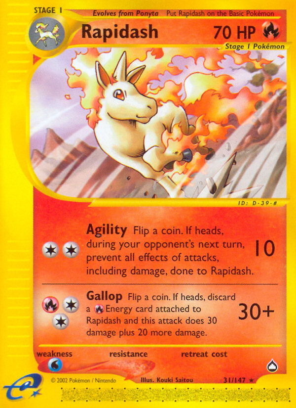 Rapidash (31/147) [Aquapolis] | Gear Gaming Bentonville