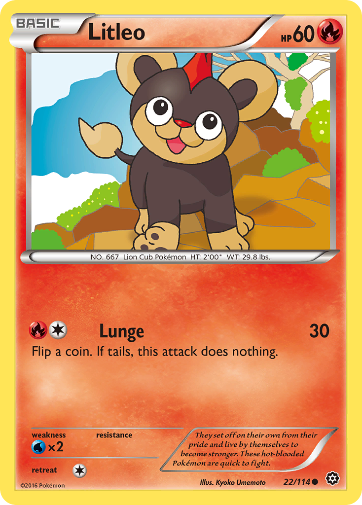 Litleo (22/114) [XY: Steam Siege] | Gear Gaming Bentonville