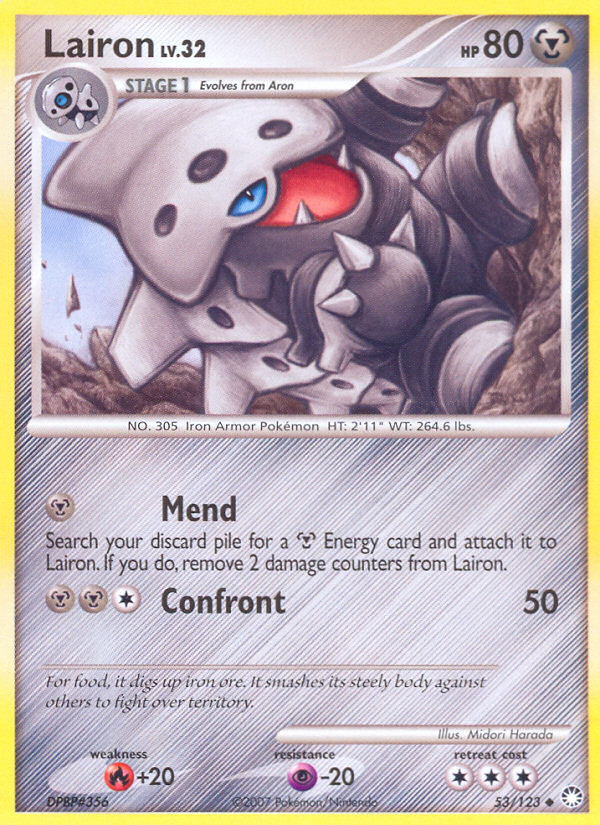 Lairon (53/123) [Diamond & Pearl: Mysterious Treasures] | Gear Gaming Bentonville