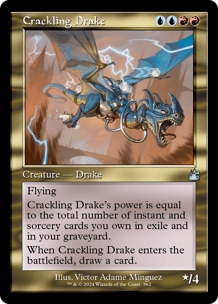 Crackling Drake (Retro Frame) [Ravnica Remastered] | Gear Gaming Bentonville