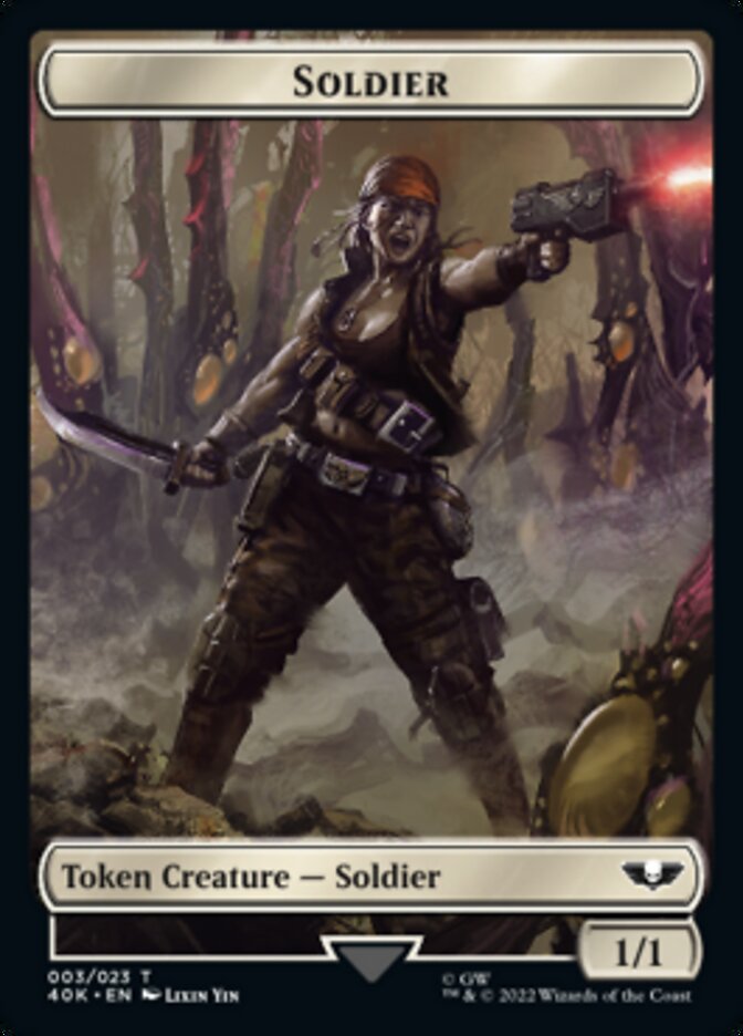 Soldier (003) // Sicarian Infiltrator Double-sided Token [Universes Beyond: Warhammer 40,000 Tokens] | Gear Gaming Bentonville