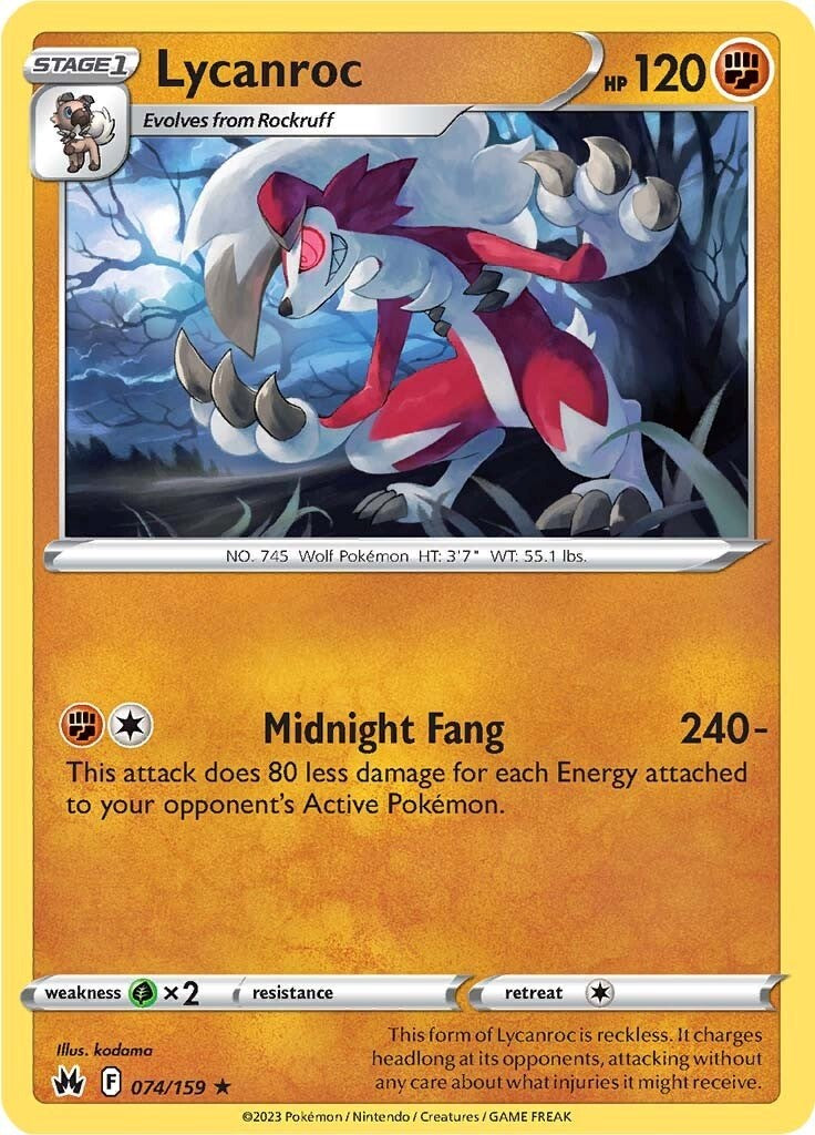 Lycanroc (074/159) [Sword & Shield: Crown Zenith] | Gear Gaming Bentonville