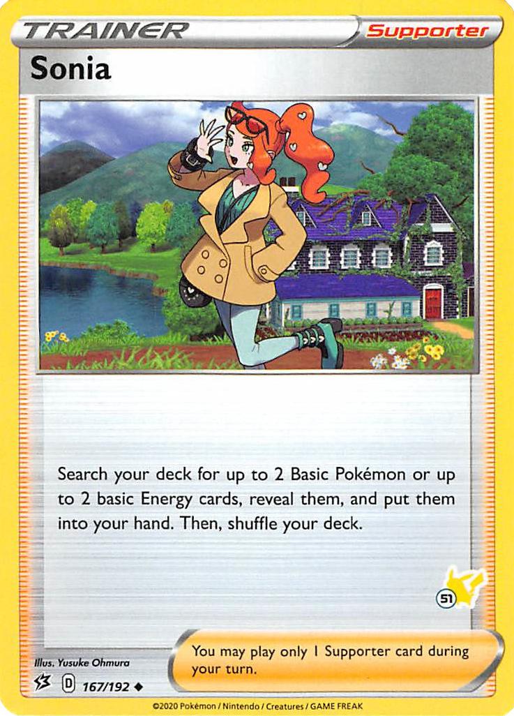 Sonia (167/192) (Pikachu Stamp #51) [Battle Academy 2022] | Gear Gaming Bentonville