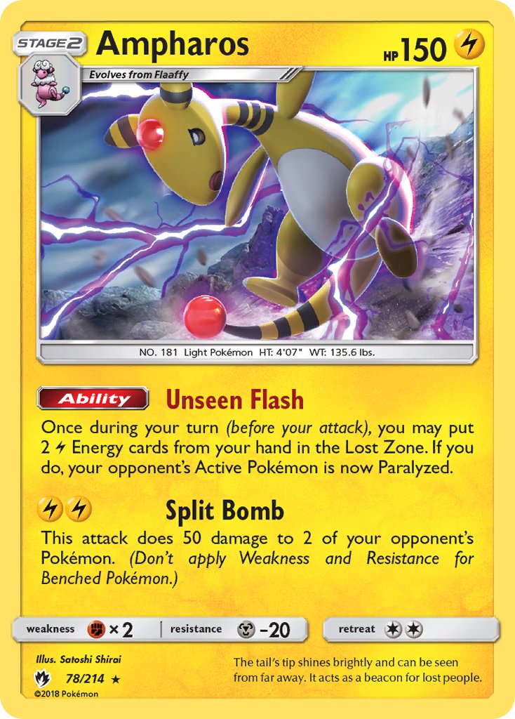 Ampharos (78/214) (Theme Deck Exclusive) [Sun & Moon: Lost Thunder] | Gear Gaming Bentonville