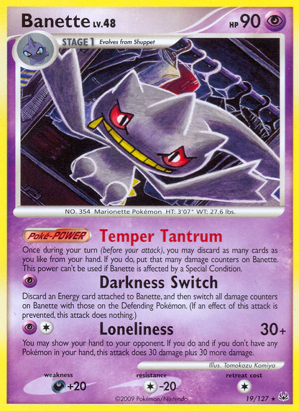 Banette (19/127) [Platinum: Base Set] | Gear Gaming Bentonville