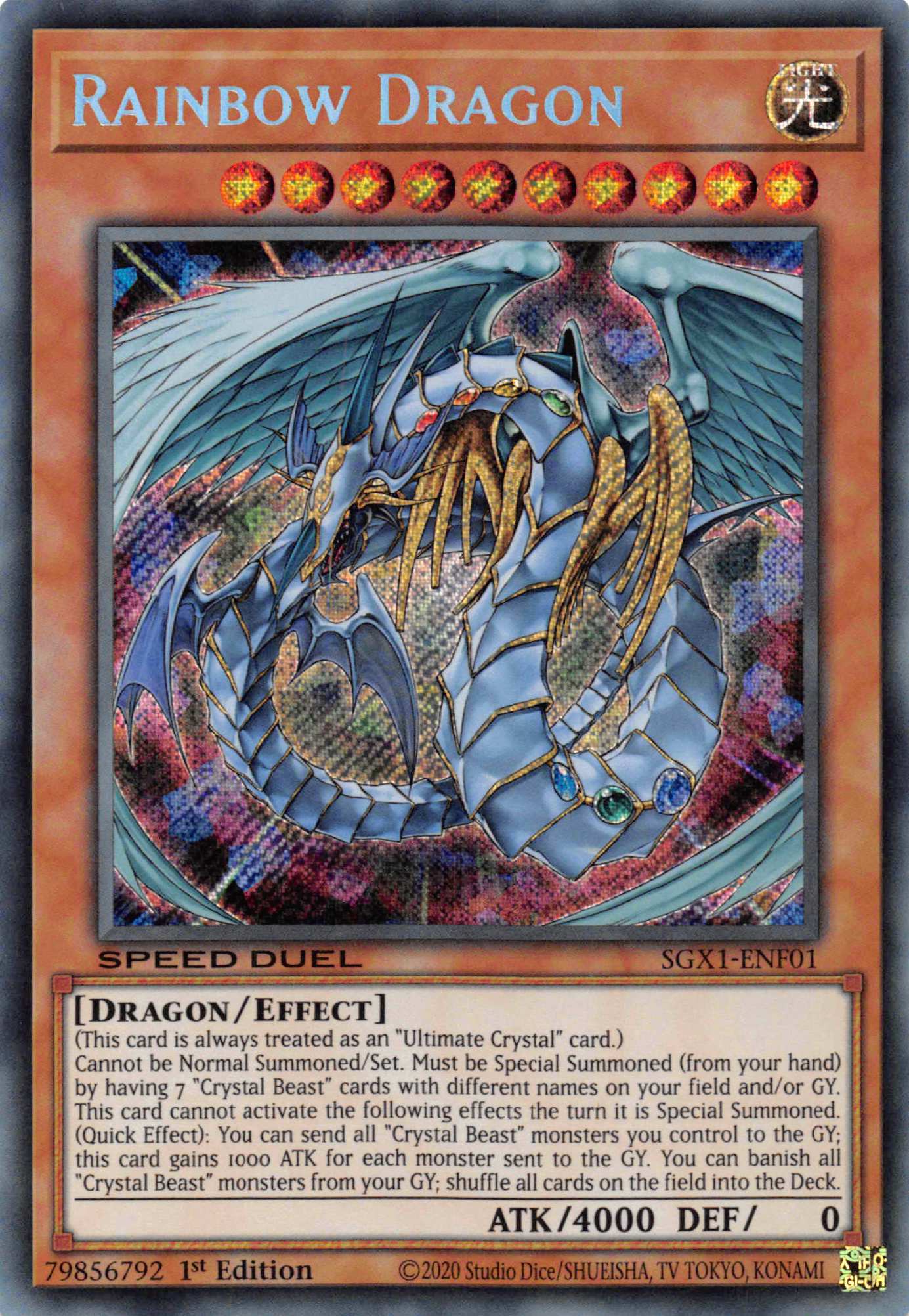 Rainbow Dragon [SGX1-ENF01] Secret Rare | Gear Gaming Bentonville