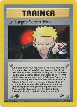 Lt. Surge's Secret Plan (107/132) [Gym Challenge 1st Edition] | Gear Gaming Bentonville