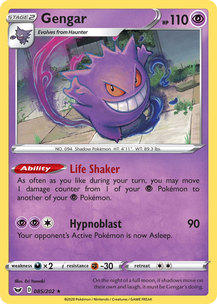 Gengar (085/202) [Sword & Shield: Base Set] | Gear Gaming Bentonville