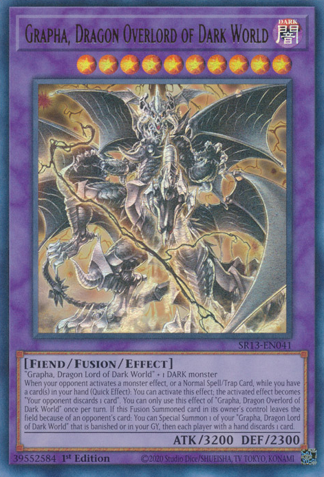 Grapha, Dragon Overlord of Dark World [SR13-EN041] Ultra Rare | Gear Gaming Bentonville