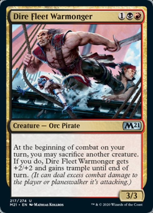 Dire Fleet Warmonger [Core Set 2021] | Gear Gaming Bentonville