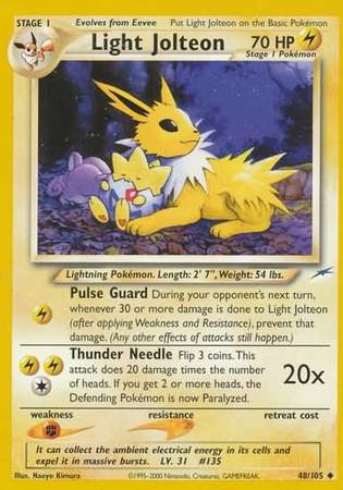 Light Jolteon (48/105) [Neo Destiny Unlimited] | Gear Gaming Bentonville