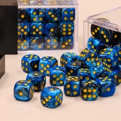 (Blue + Black) 12mm D6 block of 36 dice | Gear Gaming Bentonville