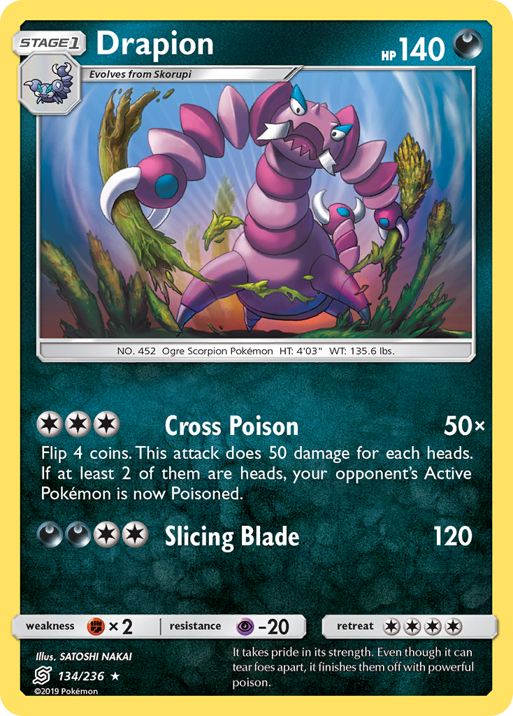 Drapion (134/236) [Sun & Moon: Unified Minds] | Gear Gaming Bentonville