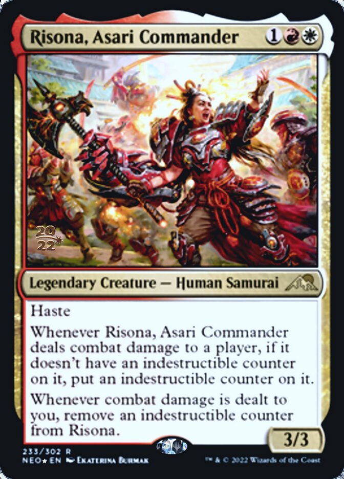 Risona, Asari Commander [Kamigawa: Neon Dynasty Prerelease Promos] | Gear Gaming Bentonville