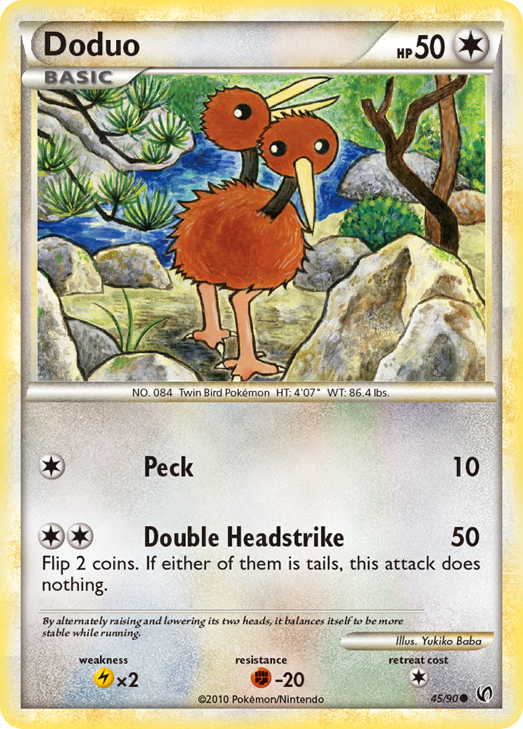 Doduo (45/90) [HeartGold & SoulSilver: Undaunted] | Gear Gaming Bentonville