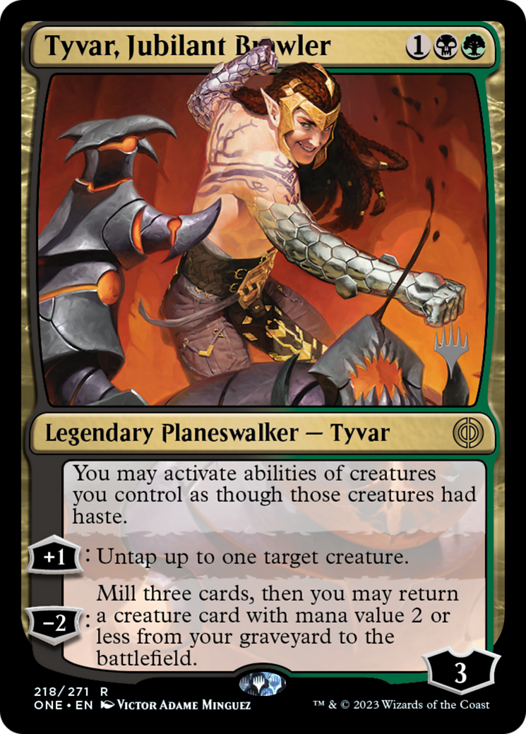 Tyvar, Jubilant Brawler (Promo Pack) [Phyrexia: All Will Be One Promos] | Gear Gaming Bentonville