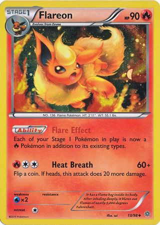 Flareon (13/98) (Cosmos Holo) [XY: Ancient Origins] | Gear Gaming Bentonville