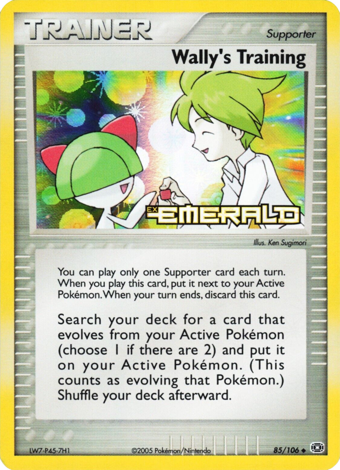 Wally's Training (85/106) (Stamped) [EX: Emerald] | Gear Gaming Bentonville