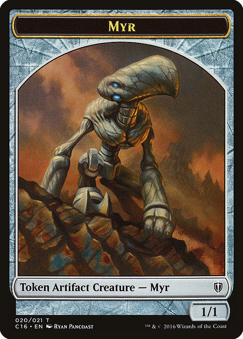 Myr // Bird (White) Double-sided Token [Commander 2016] | Gear Gaming Bentonville