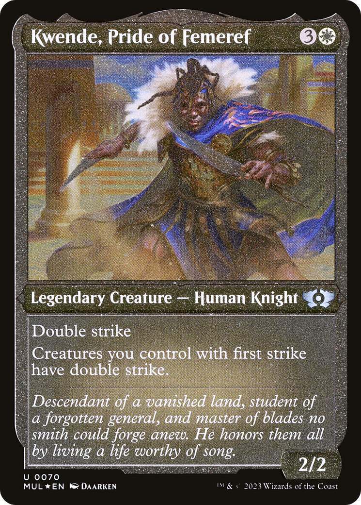 Kwende, Pride of Femeref (Foil Etched) [Multiverse Legends] | Gear Gaming Bentonville