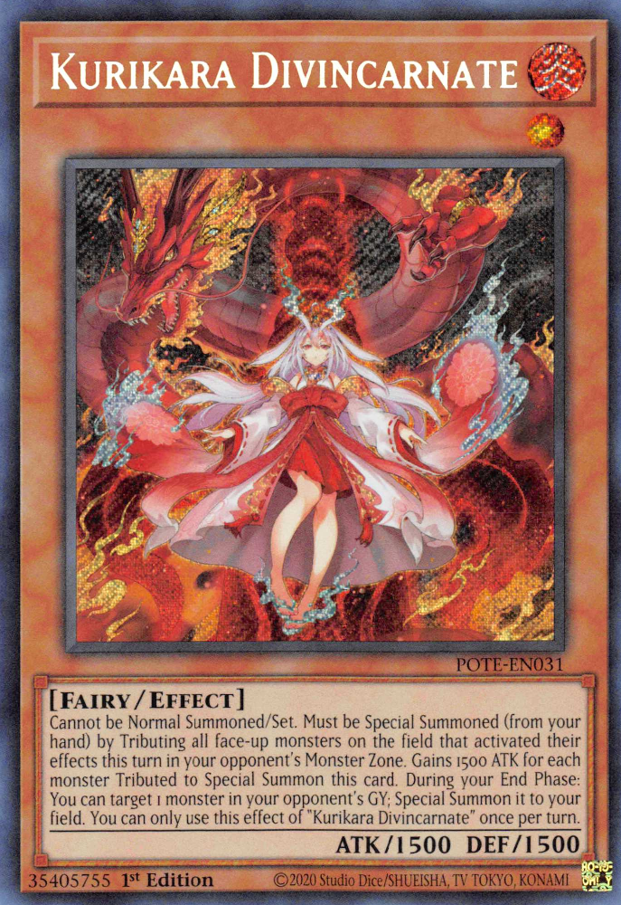 Kurikara Divincarnate [POTE-EN031] Secret Rare | Gear Gaming Bentonville