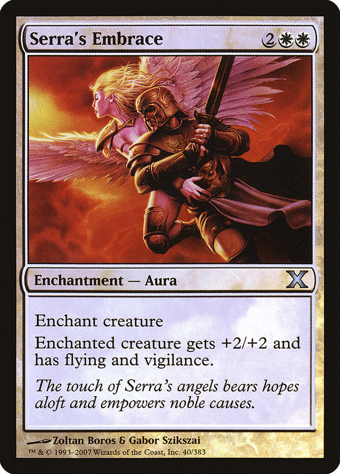 Serra's Embrace (Premium Foil) [Tenth Edition] | Gear Gaming Bentonville