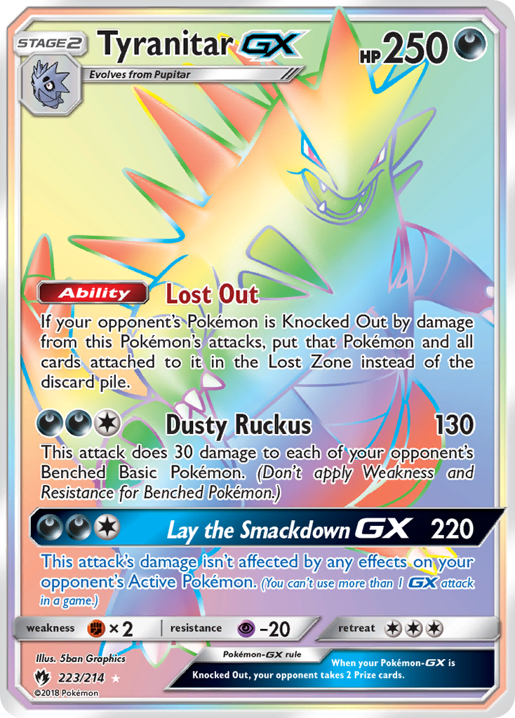 Tyranitar GX (223/214) [Sun & Moon: Lost Thunder] | Gear Gaming Bentonville