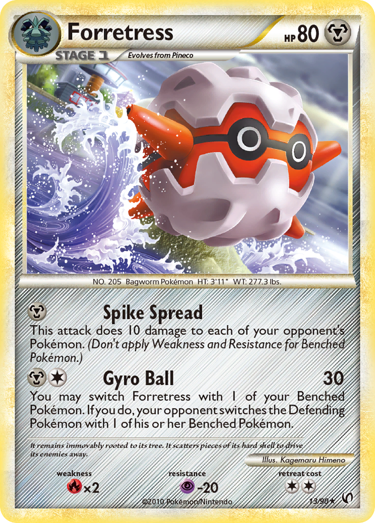 Forretress (13/90) [HeartGold & SoulSilver: Undaunted] | Gear Gaming Bentonville