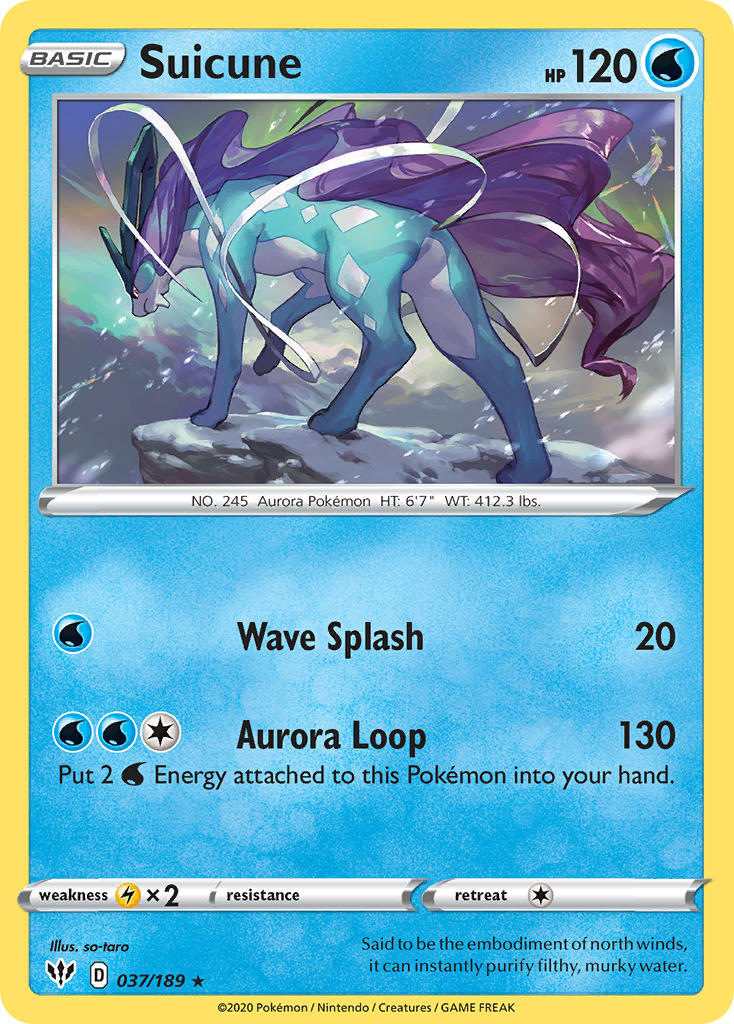 Suicune (037/189) (Theme Deck Exclusive) [Sword & Shield: Darkness Ablaze] | Gear Gaming Bentonville