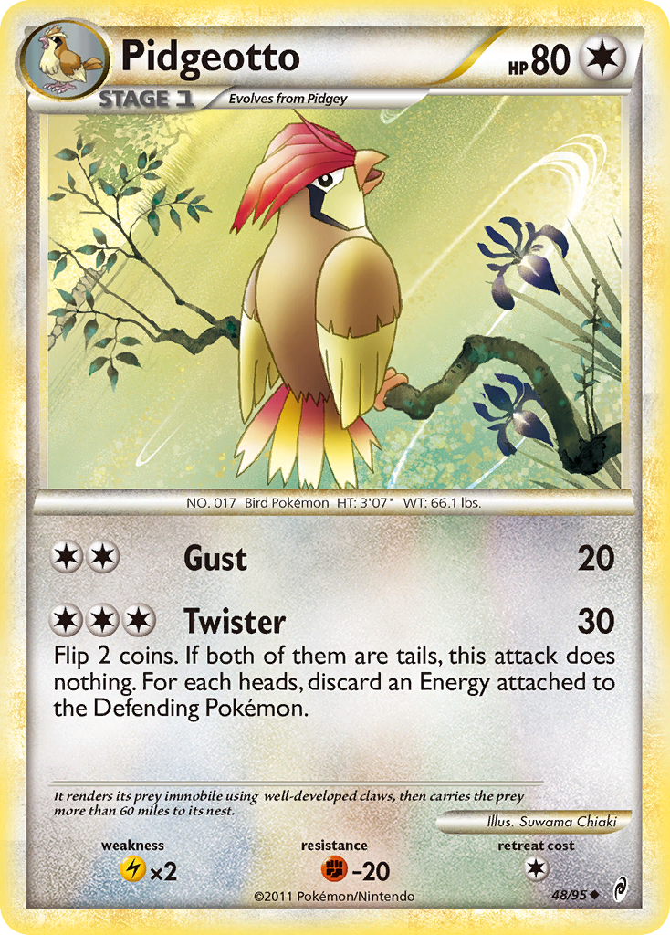 Pidgeotto (48/95) [HeartGold & SoulSilver: Call of Legends] | Gear Gaming Bentonville