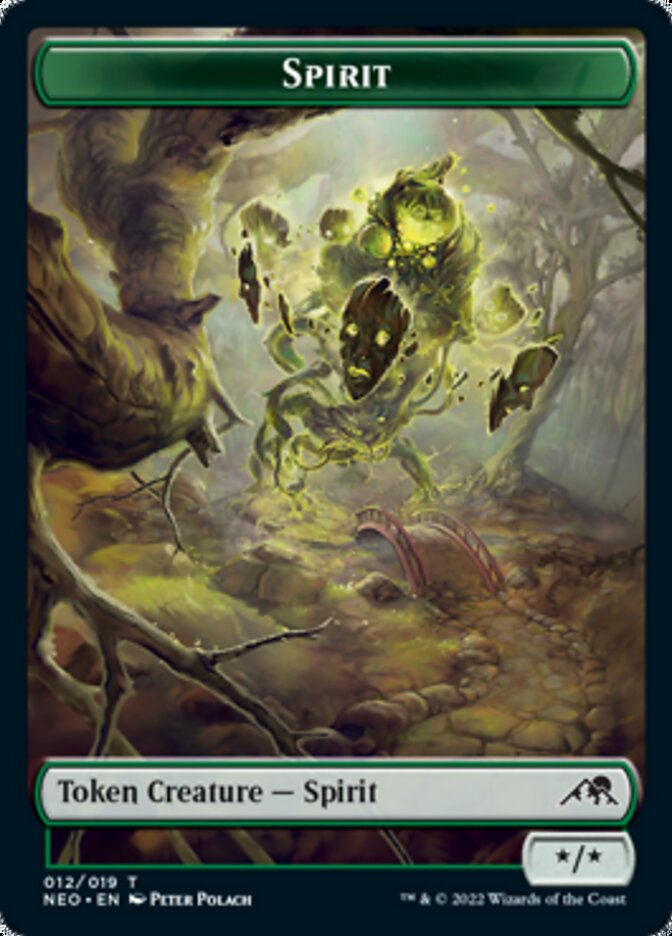 Spirit Token (012) [Kamigawa: Neon Dynasty Tokens] | Gear Gaming Bentonville