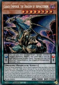 Chaos Emperor, the Dragon of Armageddon [BLAR-EN051] Secret Rare | Gear Gaming Bentonville