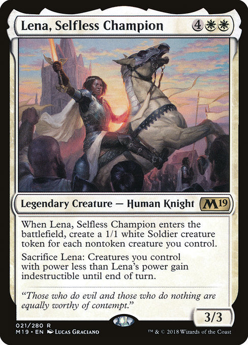 Lena, Selfless Champion [Core Set 2019] | Gear Gaming Bentonville