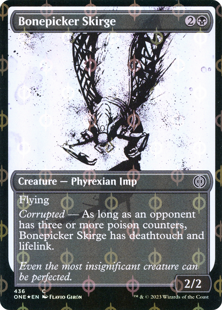 Bonepicker Skirge (Showcase Ichor Step-and-Compleat Foil) [Phyrexia: All Will Be One] | Gear Gaming Bentonville