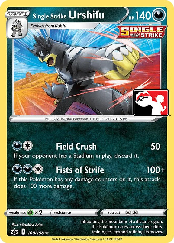 Single Strike Urshifu (108/198) [Prize Pack Series One] | Gear Gaming Bentonville