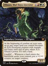 Obuun, Mul Daya Ancestor (Extended Art) [Zendikar Rising Commander] | Gear Gaming Bentonville