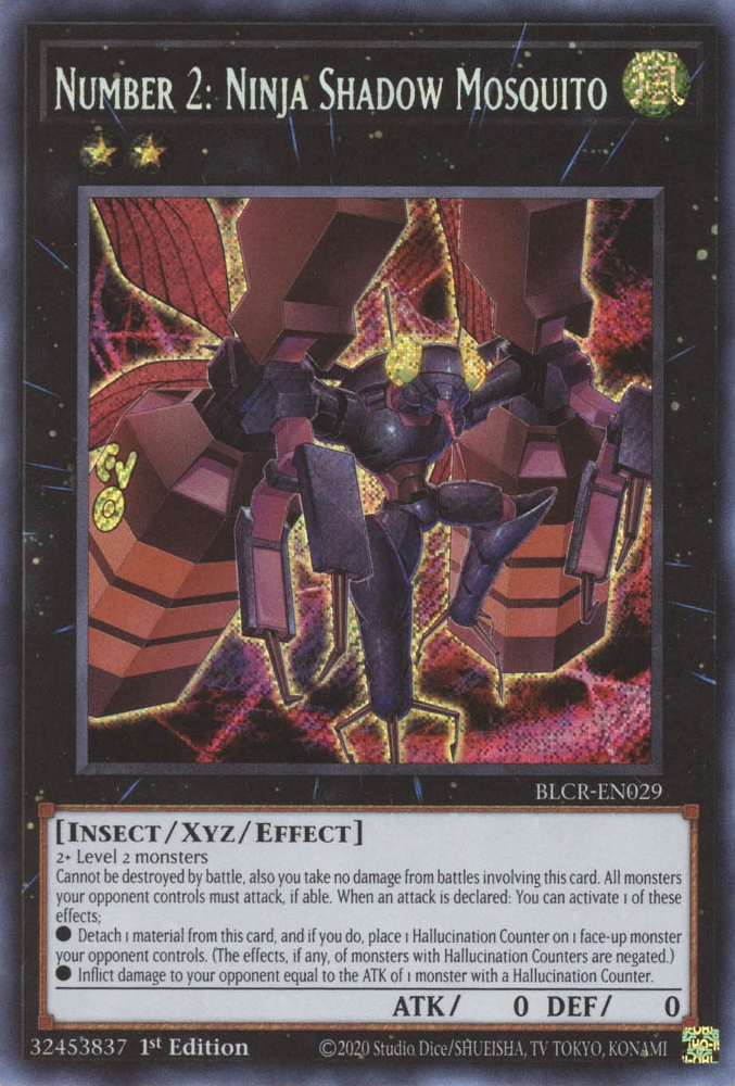 Number 2: Ninja Shadow Mosquito [BLCR-EN029] Secret Rare | Gear Gaming Bentonville