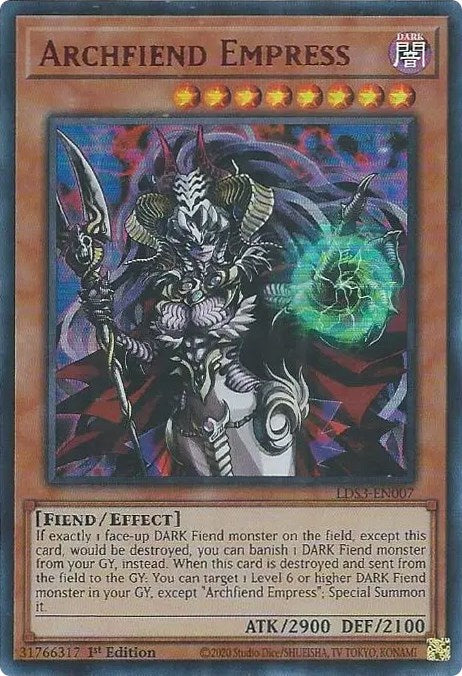 Archfiend Empress (Red) [LDS3-EN007] Ultra Rare | Gear Gaming Bentonville