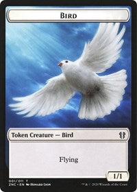 Bird // Kor Ally Double-sided Token [Commander: Zendikar Rising] | Gear Gaming Bentonville