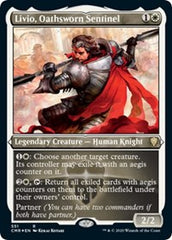 Livio, Oathsworn Sentinel (Foil Etched) [Commander Legends] | Gear Gaming Bentonville